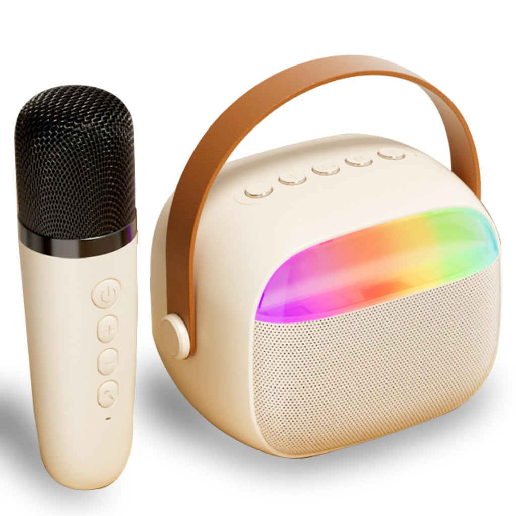 Mini Parlante con Microfono Bluetooth Dorado