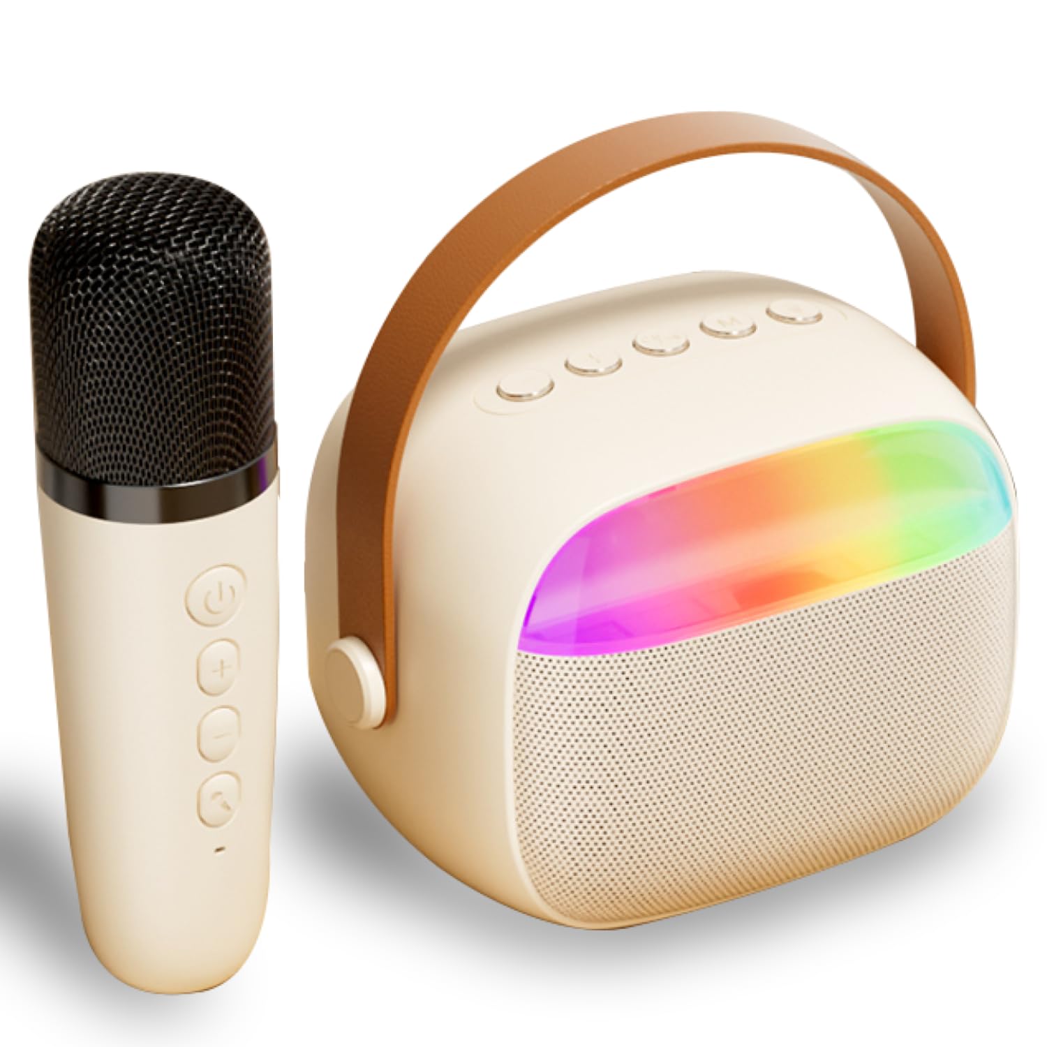 Mini Parlante con Microfono Bluetooth Dorado