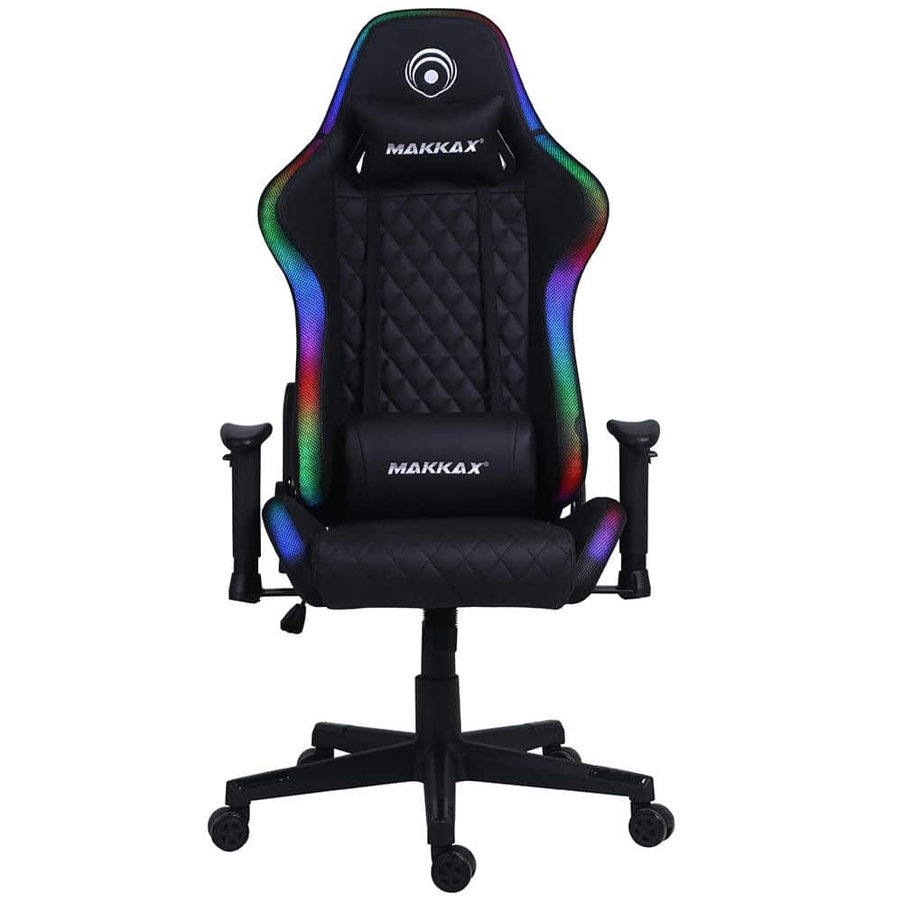 Silla gamer makkax con luz rgh
