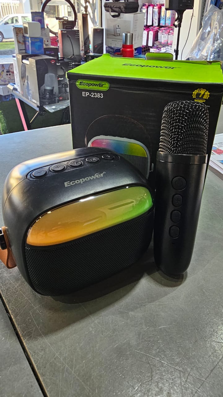 Mini Parlante con Microfono Bluetooth Negro