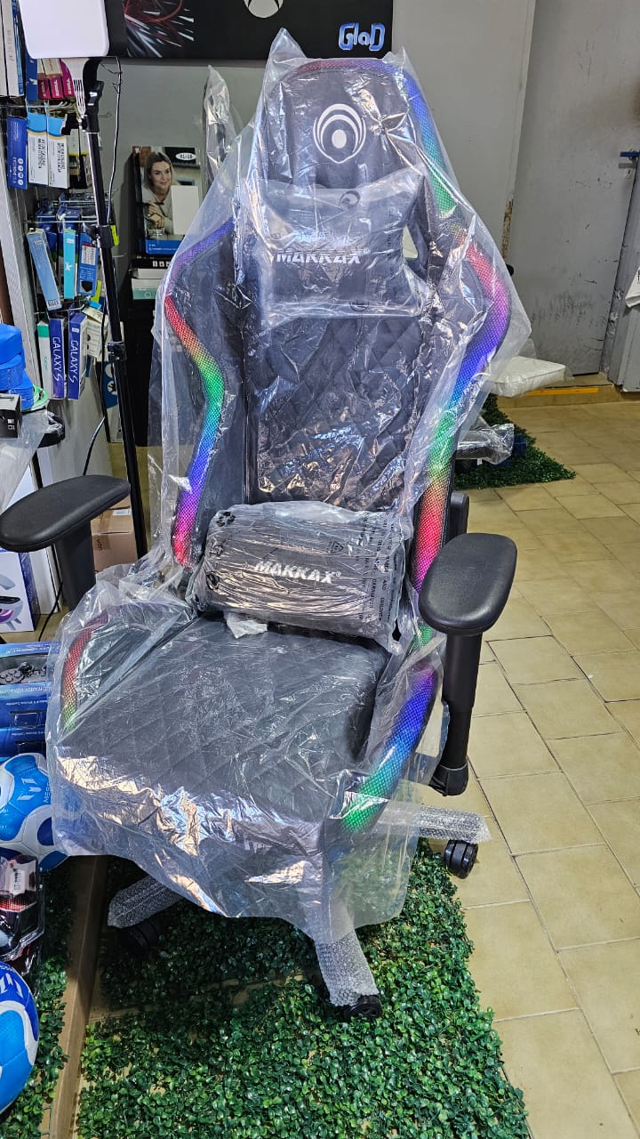 Silla gamer makkax con luz rgh