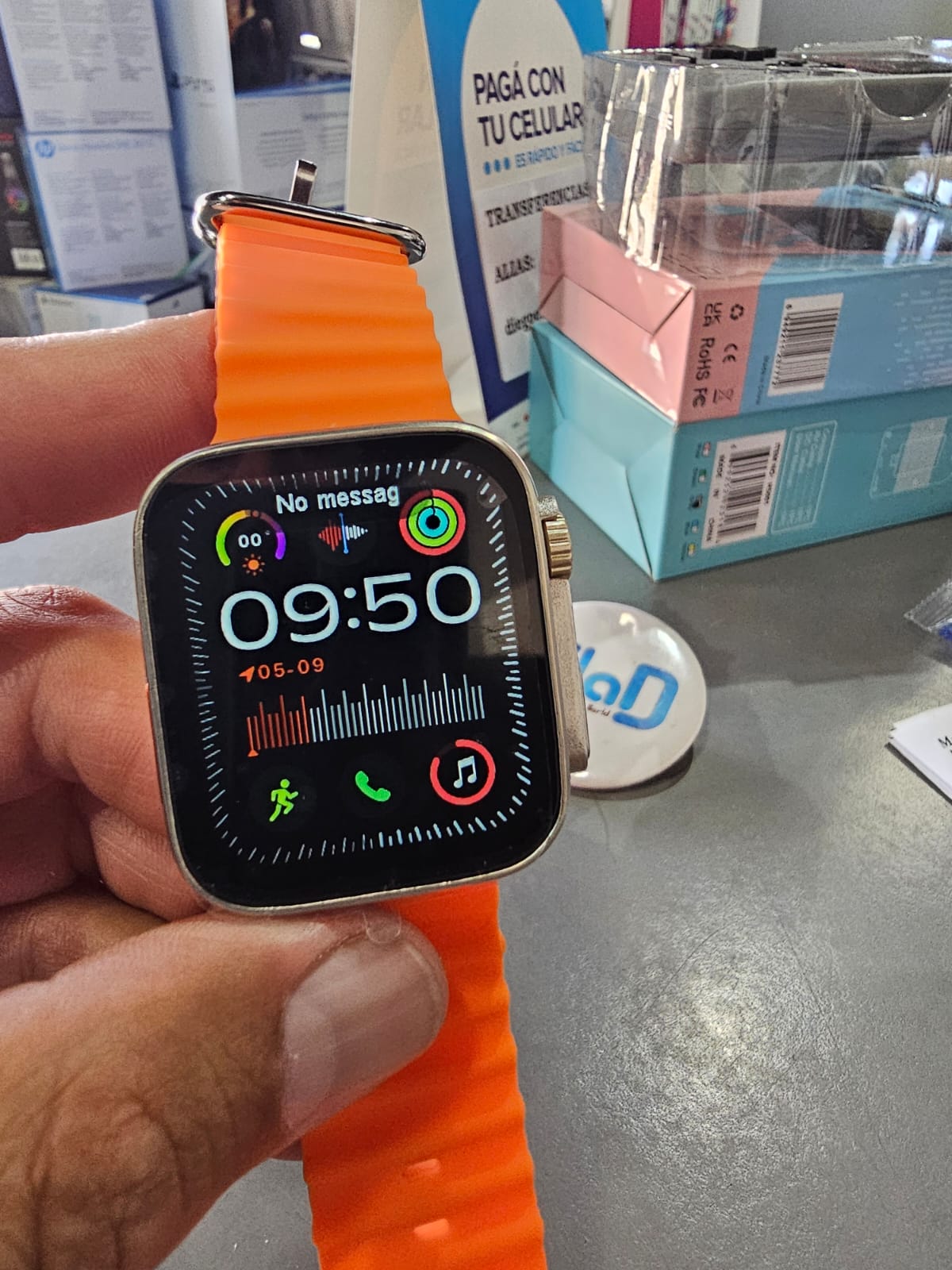 SmartWatch malla naranja