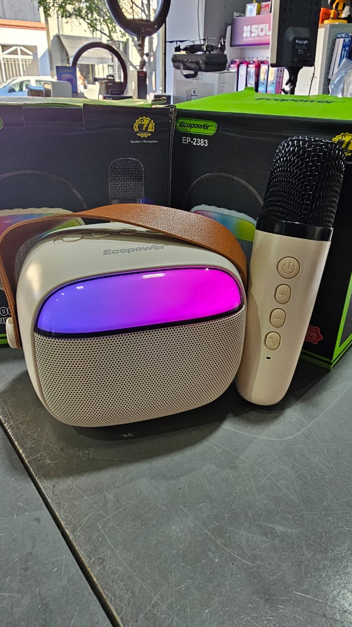 Mini Parlante con Microfono Bluetooth Dorado